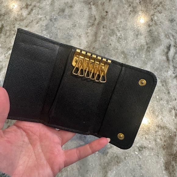 SOLD Prada Black Leather Key Holder Wallet - Picture 5 of 5